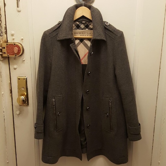 Winter Wool Cashmere Gray Pea Coat 